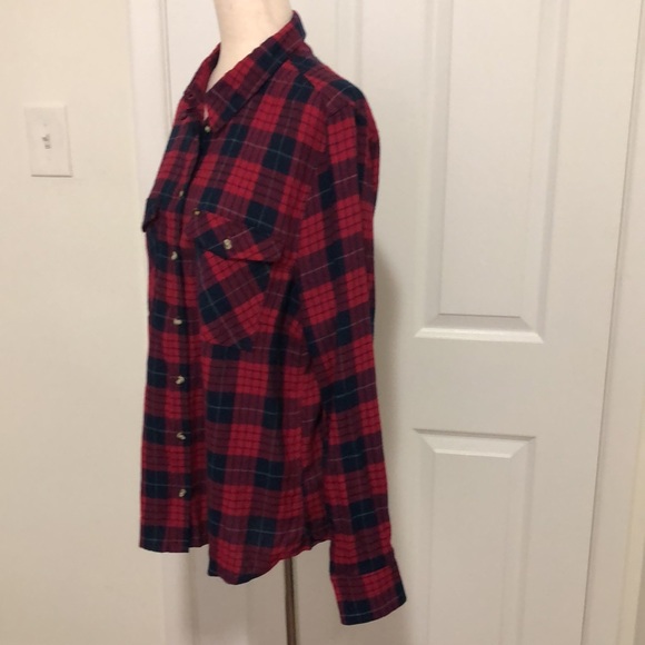 Lee Womens Flannel Buttoned Down Shirt Emblem On Back - Size XL - Picture 3 of 9